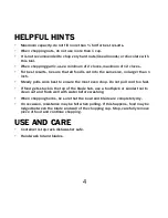 Preview for 4 page of Cuisinart CTG-00-PCH Instruction And Recipe Booklet