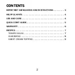 Preview for 2 page of Cuisinart CTG-00-PCHC Instruction And Recipe Booklet