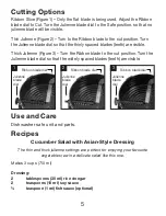 Preview for 5 page of Cuisinart CTG-00-SPIC Instruction And Recipe Book