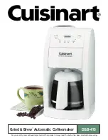 Cuisinart DGB-475 - Corp 10 Cup Grind Instructions Manual preview