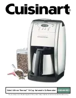 Cuisinart DGB-600BCFR - Grind And Brew Coffee Maker User Manual preview