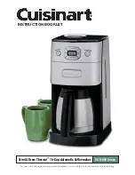 Cuisinart DGB-650BC - Grind-and-Brew Thermal Automatic Coffeemaker Instruction Booklet preview