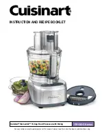 Cuisinart Elemental FP-13DC Series Instruction And Recipe Booklet preview