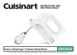 Preview for 1 page of Cuisinart HM-3 Series Instruction And Recipe Booklet