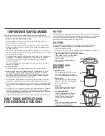 Preview for 2 page of Cuisinart ICE-25A Instruction Manual