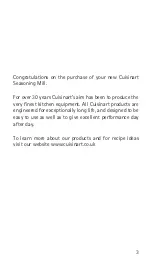 Preview for 3 page of Cuisinart SG6BU Manual