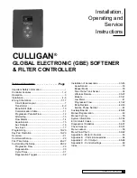 Preview for 3 page of Culligan GBE Installation, Operating And Service Instructions