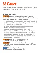 Preview for 1 page of curt Echo Mobile User Manual