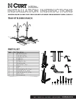 curt TRAY-STYLE BIKE RACK Installation Instructions preview