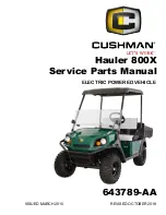 Cushman HAULER 800X Service & Parts Manual preview