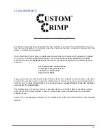 Preview for 29 page of Custom Crimp CC1200 Operator'S Manual