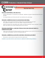 Preview for 20 page of Custom Crimp CC440 series Operator'S Manual