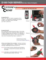 Preview for 8 page of Custom Crimp D105-T420 SERIES Operator'S Manual