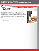 Preview for 19 page of Custom Crimp D105-T420 SERIES Operator'S Manual