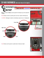 Preview for 13 page of Custom Crimp D165 Series Operator'S Manual