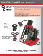 Preview for 1 page of Custom Crimp D205WB Series Operator'S Manual