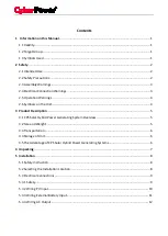 Preview for 3 page of Cyber Power CPSHB300ETR-IN User Manual