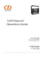 Preview for 1 page of CyberData VoIP Intercom 010935F Operation Manual