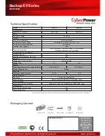 Preview for 2 page of CyberPower EX650E Technical Specification