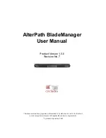 Cyclades AlterPath BladeManager User Manual preview