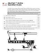 Preview for 1 page of Cyclades AlterPath OnSite Quick Start Manual