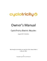 CycloTricity Electric Bicycles Owner'S Manual preview