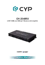 CYP CH-2540RX Operation Manual preview