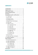 Preview for 5 page of CYP CH-2540RX Operation Manual