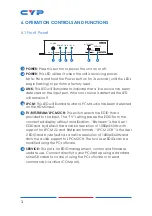 Preview for 8 page of CYP CPLUS-V11PE2 Operation Manual