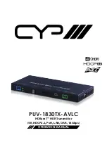 CYP PUV-1830TX-AVLC Operation Manual preview