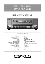 Preview for 1 page of Cyrus DVD6 Service Manual