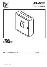 D+H GVL 8408-M Original Instructions Manual preview