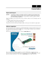 Preview for 5 page of D-Link 32-bit PCI Fast Ethernet Network Adapter... Manual