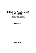 D-Link AirPlusXtremeG DWL-G650 Manual preview