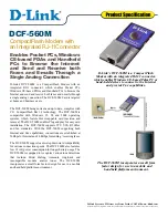 D-Link DCF-560M Product Specification preview