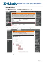 Preview for 4 page of D-Link DCS-2530L Technical Support Setup Procedure