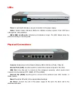 Preview for 9 page of D-Link DFL-200 - Security Appliance User Manual