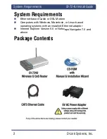 Preview for 2 page of D-Link DI-724U - Wireless 108G QoS Office Router Install Manual