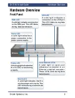 Preview for 3 page of D-Link DI-724U - Wireless 108G QoS Office Router Install Manual