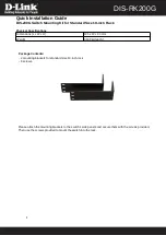 D-Link DIS-RK200G Quick Installation Manual preview