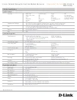 Preview for 3 page of D-Link DNS-1250-04 Specifications