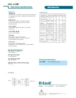 Preview for 2 page of D-Link DSL-24MF - POTS Filter Specifications