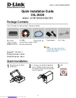 Preview for 2 page of D-Link DSL-2542B Quick Installation Manual