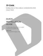 Preview for 1 page of D-Link DSL-2730E Quick Installation Manual