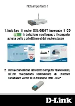 Preview for 4 page of D-Link DSL-G624T Important Manual