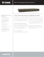 Preview for 1 page of D-Link DSS-24+ Specification Sheet