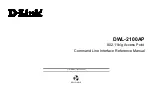 D-Link DWL-2100AP - AirPlus Xtreme G Command Line Interface Reference Manual preview