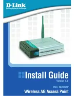 Preview for 1 page of D-Link DWL-AG700AP - AirPlus AG - Wireless Access... Install Manual