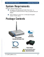 Preview for 2 page of D-Link DWL-AG700AP - AirPlus AG - Wireless Access... Install Manual