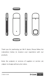 Preview for 2 page of D-Link DWR-910M Quick Installation Manual